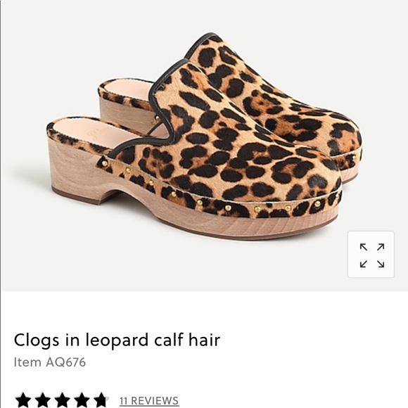 J. Crew Shoes - J. Crew Clogs Leopard 8.5